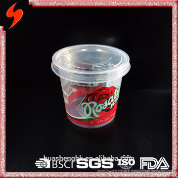 Verre En Plastique Fabricant 6oz Transparent Ice Cream Cup